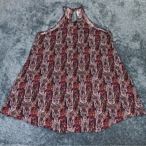 American Eagle Outfitters High Neck Sundress Multicolor Paisley Size Medium